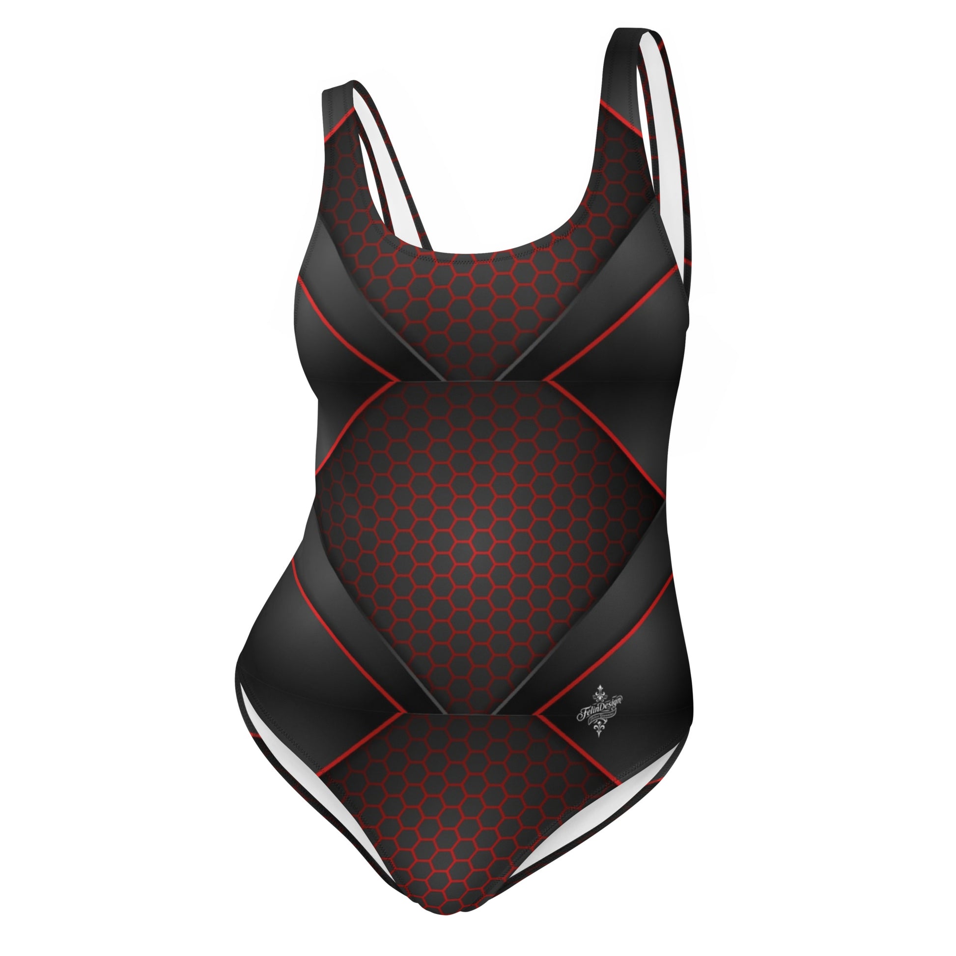 FelinDesign One Piece Swimsuit 2026 Elegant Black Swimwear for Pool & Beach Women’s Stylish Bathing Suit - FelinDesign