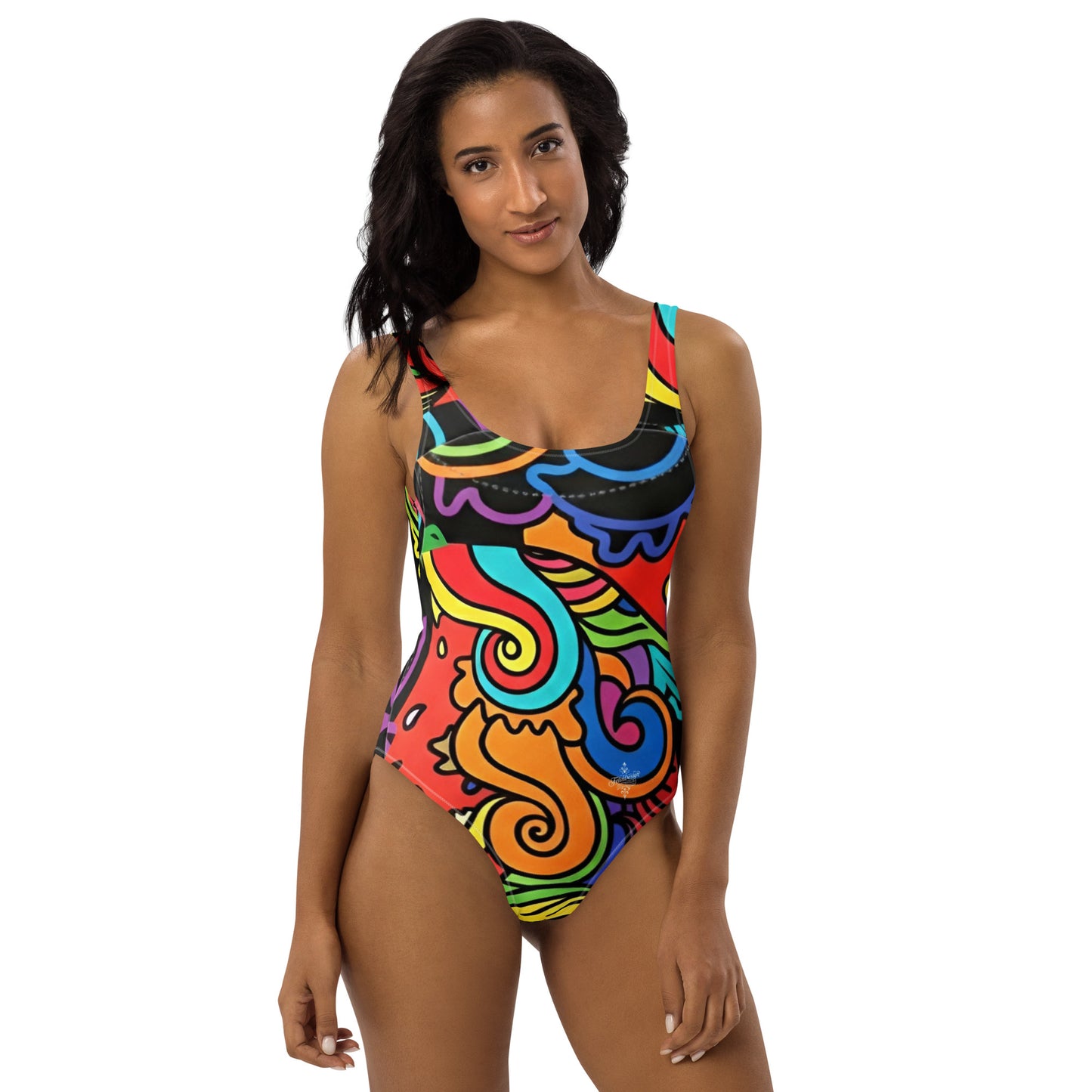Women's Rainbow One-Piece Swimsuit - Recycled Chlorine-Resistant Fabric | FelinDesign - FelinDesign