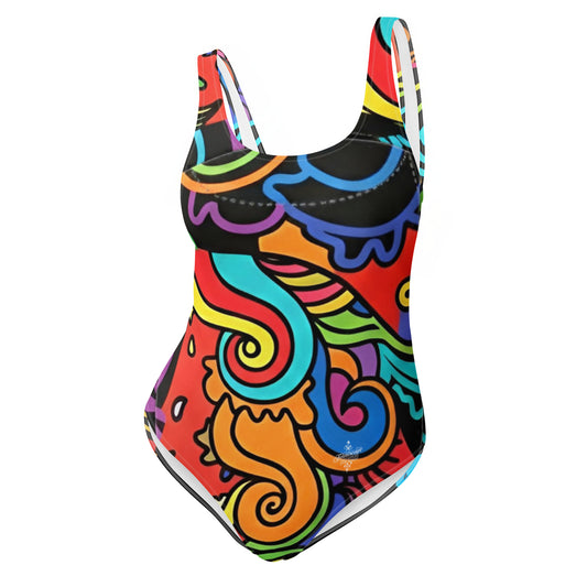 Women's Rainbow One-Piece Swimsuit - Recycled Chlorine-Resistant Fabric | FelinDesign - FelinDesign