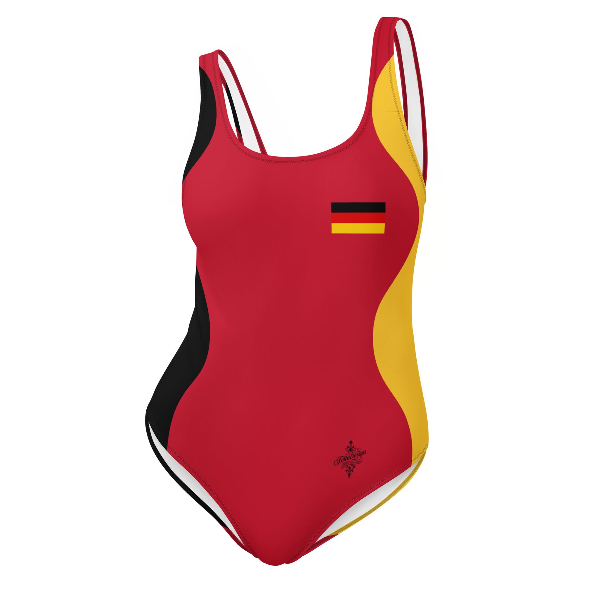 Sinuous Geometry One-Piece Swimsuit –Germany FelinDesign - FelinDesign