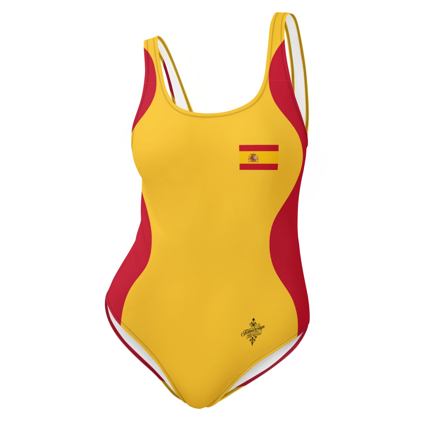 Sinuous Geometry One-Piece Swimsuit –Spain FelinDesign - FelinDesign
