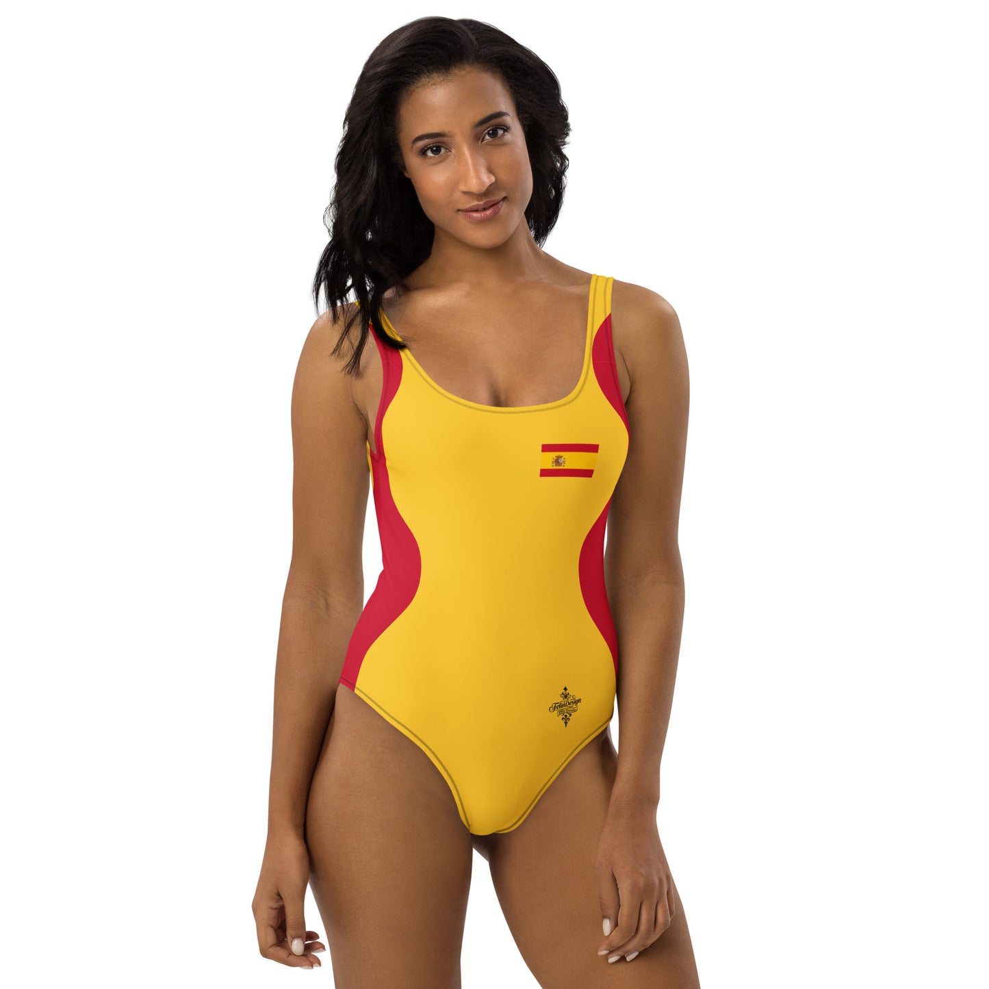 Sinuous Geometry One-Piece Swimsuit –Spain FelinDesign - FelinDesign