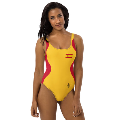 Sinuous Geometry One-Piece Swimsuit –Spain FelinDesign - FelinDesign