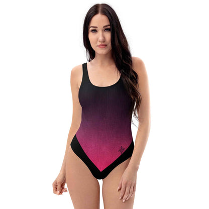 Women's One-Piece Swimsuit Black/Fuchsia FelinDesign - Elegant Eco-Sustainable Chlorine Resistant