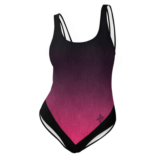 Women's One-Piece Swimsuit Black/Fuchsia FelinDesign - Elegant Eco-Sustainable Chlorine Resistant