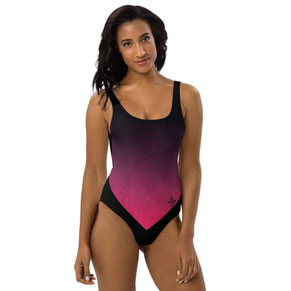 Women's One-Piece Swimsuit Black/Fuchsia FelinDesign - Elegant Eco-Sustainable Chlorine Resistant