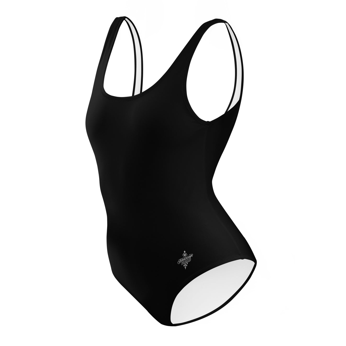 Black Minimal Chic One-Piece Swimsuit 2026 | Women's Solid-Color Beachwear | Summer Essentials Collection FelinDesign - FelinDesign