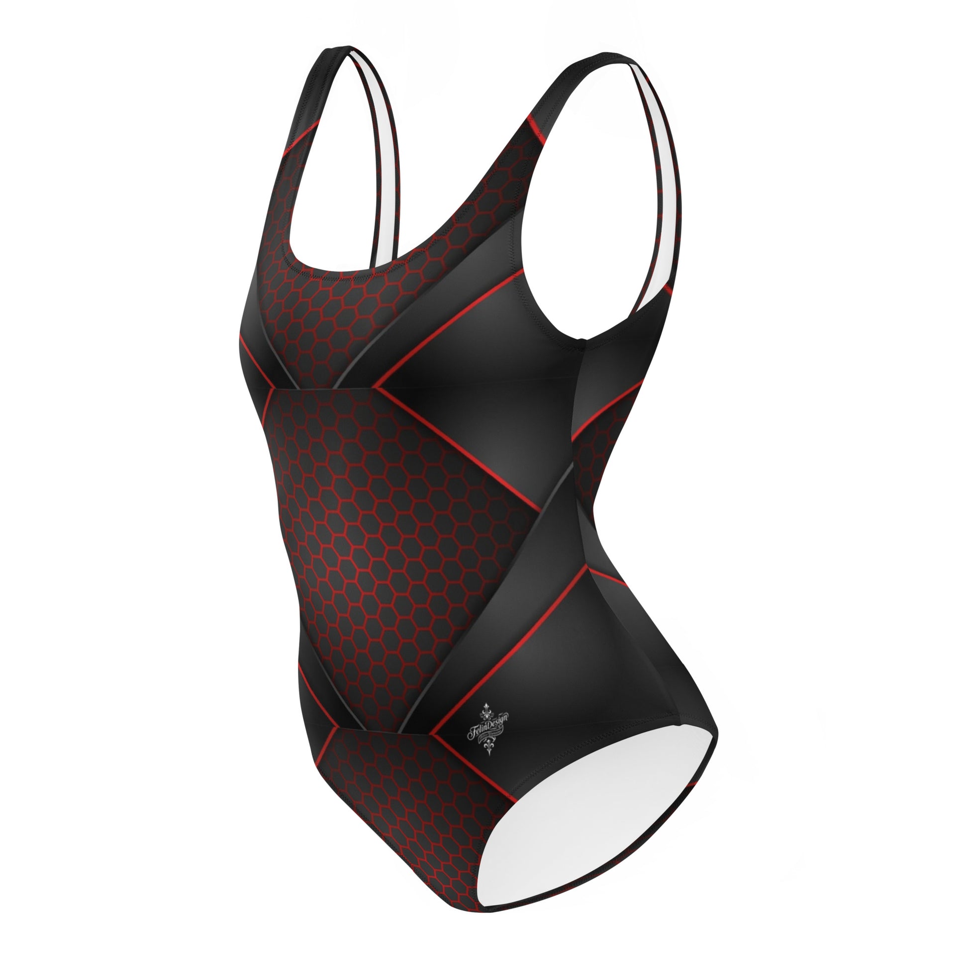 FelinDesign One Piece Swimsuit 2026 Elegant Black Swimwear for Pool & Beach Women’s Stylish Bathing Suit - FelinDesign