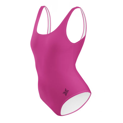 Deep cherry Minimalist Chic One-Piece Swimwear | Solid Color Collection | 2026 Summer Essentials felindesign - FelinDesign
