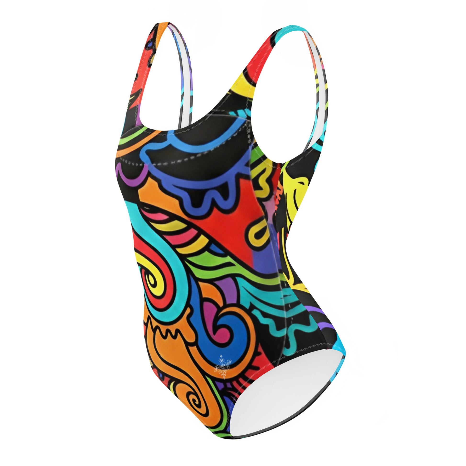 Women's Rainbow One-Piece Swimsuit - Recycled Chlorine-Resistant Fabric | FelinDesign - FelinDesign