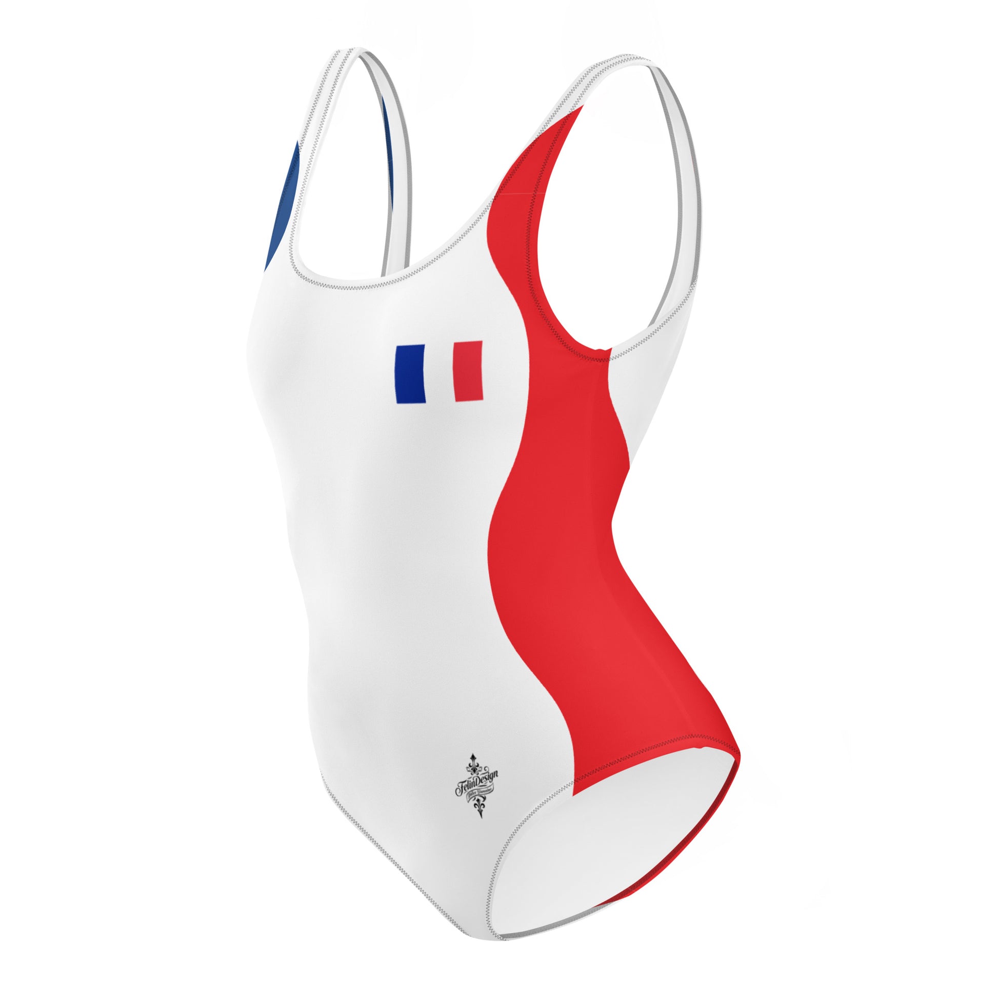 Sinuous Geometry One-Piece Swimsuit –France FelinDesign - FelinDesign