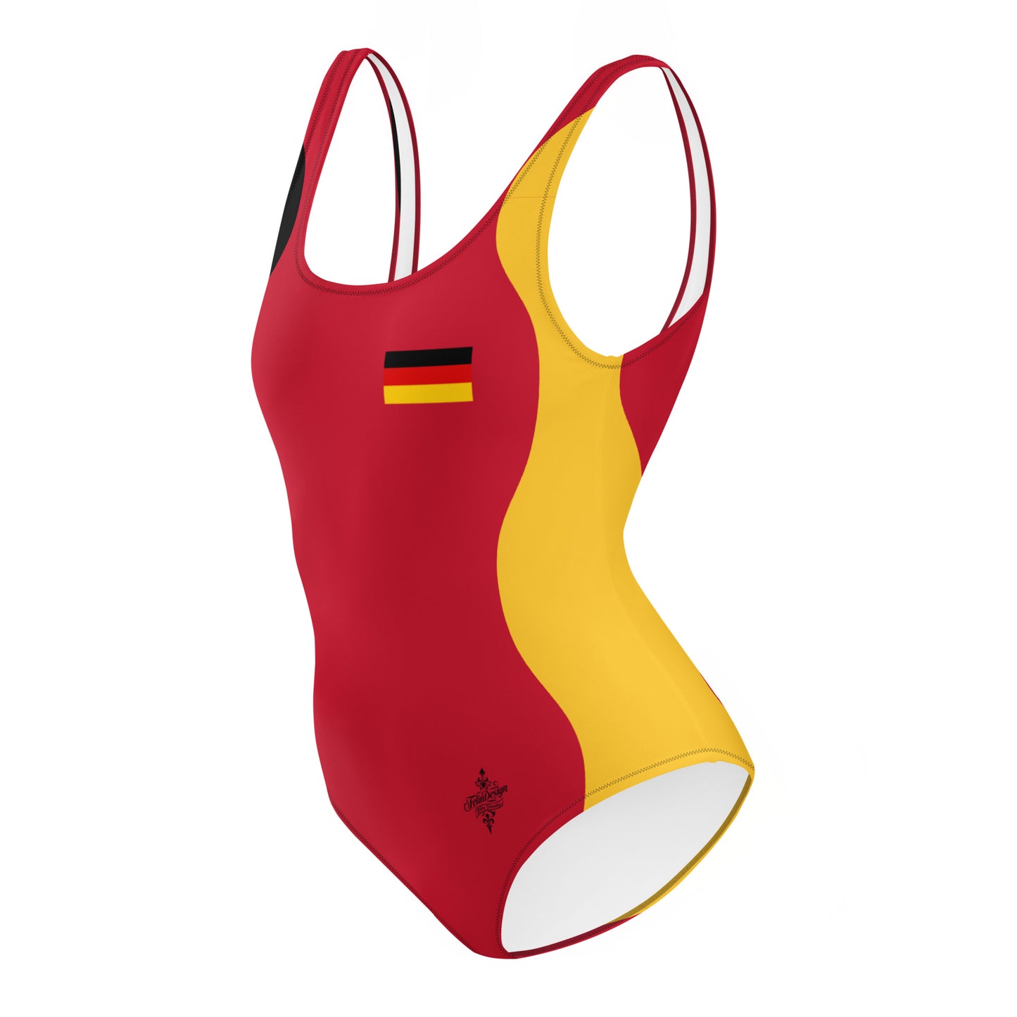 Sinuous Geometry One-Piece Swimsuit –Germany FelinDesign - FelinDesign