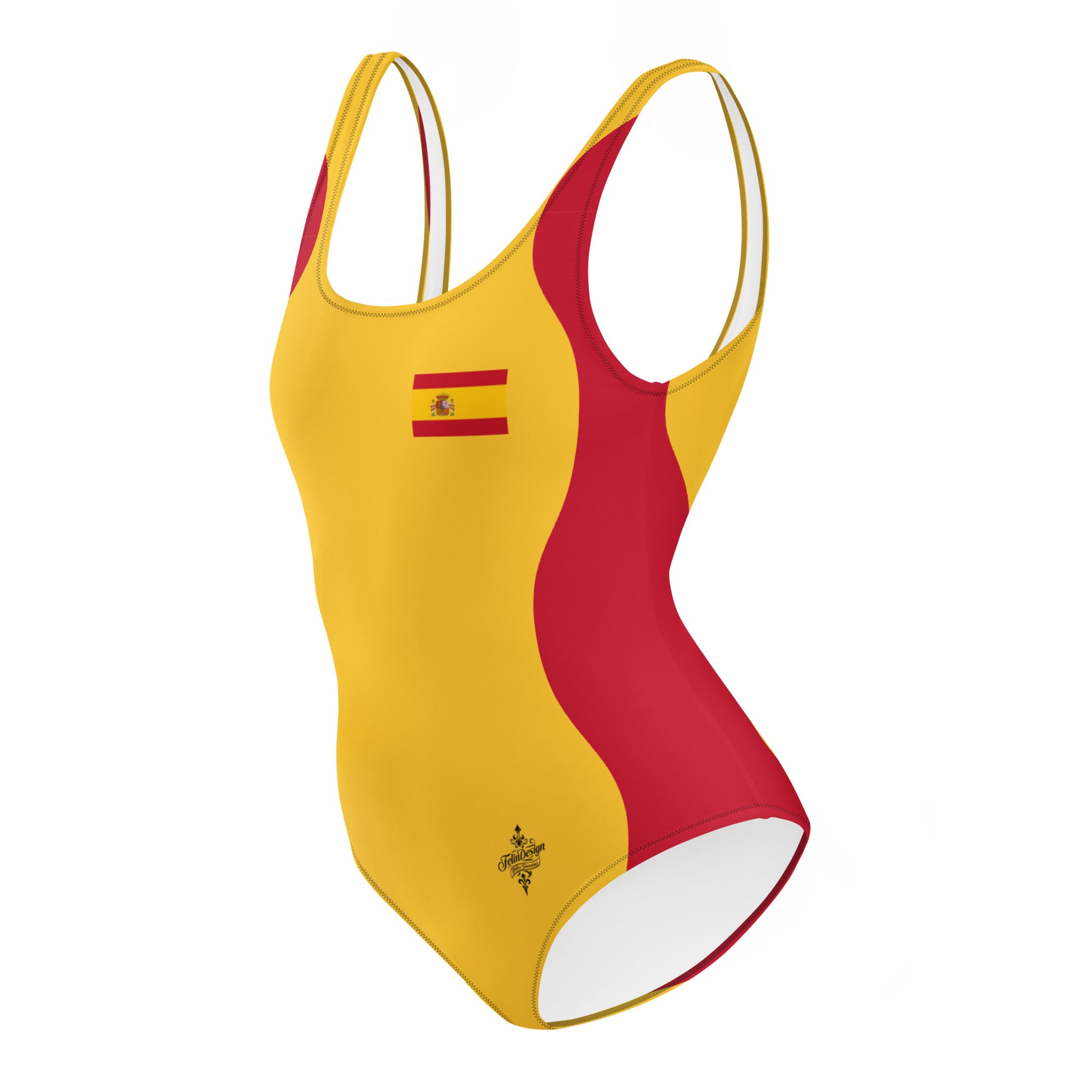 Sinuous Geometry One-Piece Swimsuit –Spain FelinDesign - FelinDesign