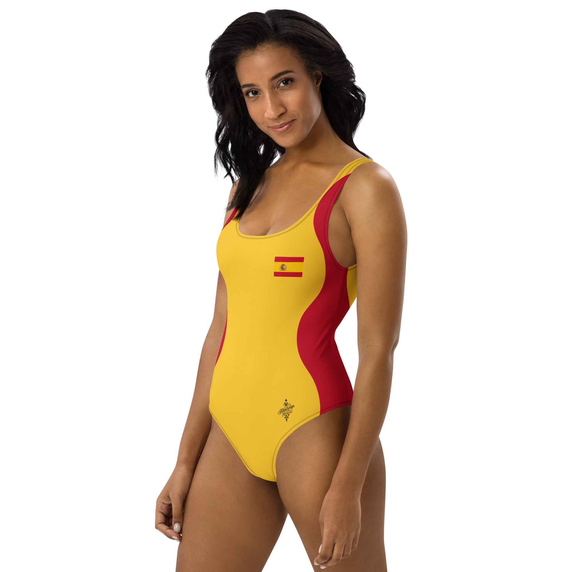 Sinuous Geometry One-Piece Swimsuit –Spain FelinDesign - FelinDesign