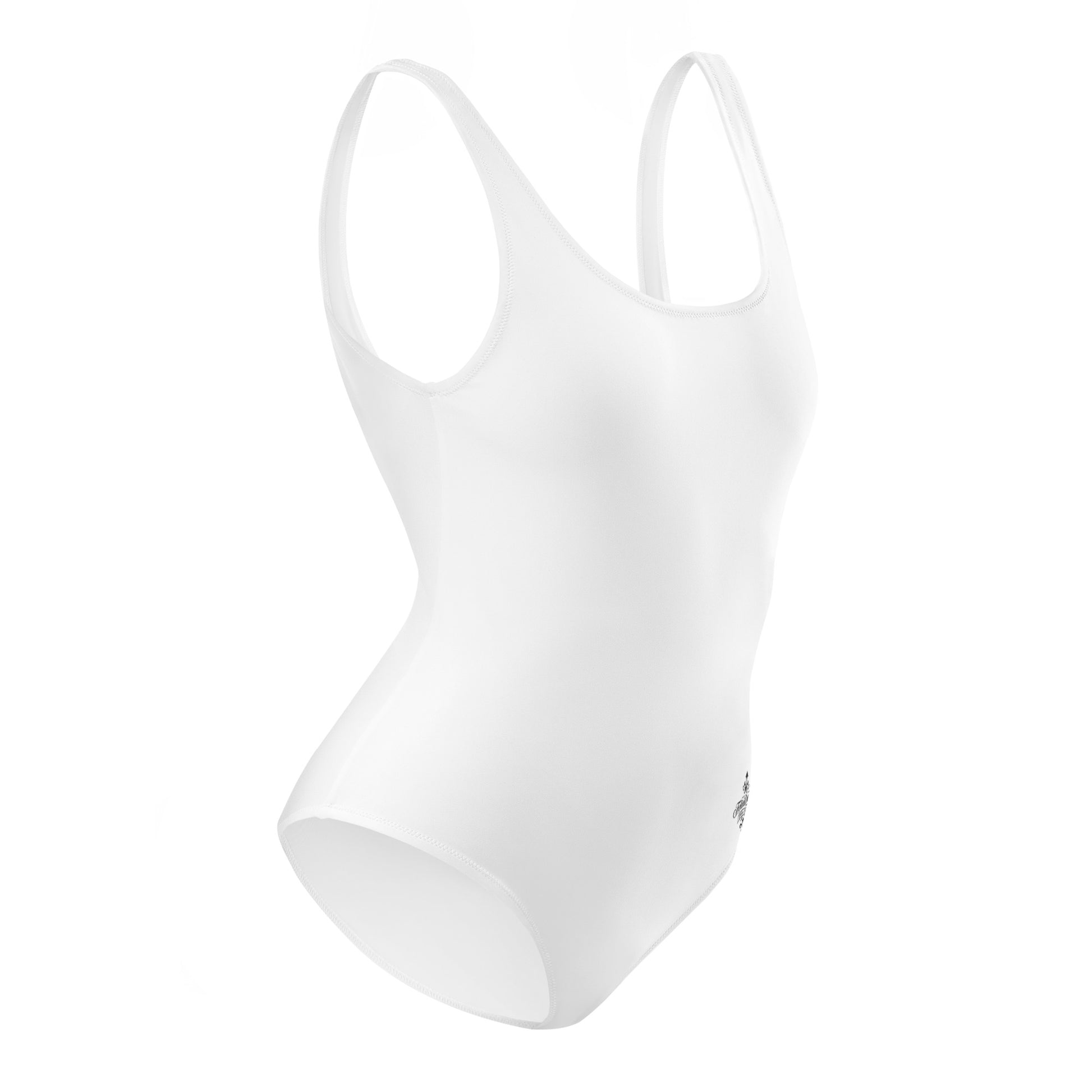 Optic white Minimalist Chic One-Piece Swimwear | Solid Color Collection | 2026 Summer Essentials felindesign - FelinDesign