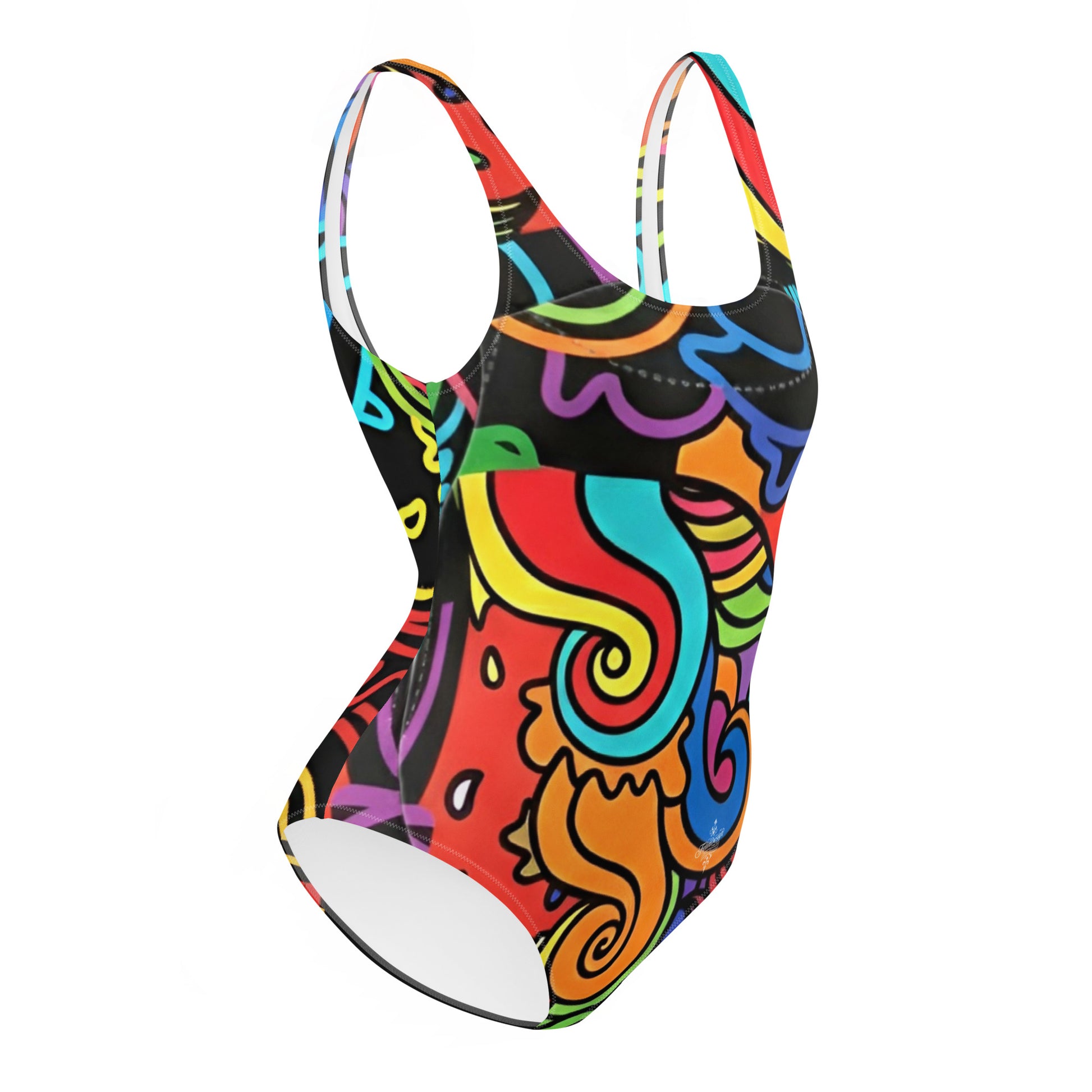 Women's Rainbow One-Piece Swimsuit - Recycled Chlorine-Resistant Fabric | FelinDesign - FelinDesign