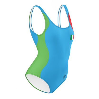 Sinuous Geometry One-Piece Swimsuit –Italy FelinDesign - FelinDesign