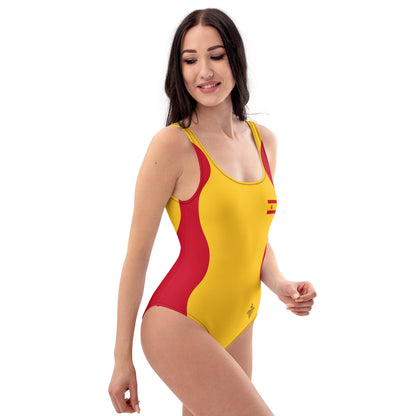 Sinuous Geometry One-Piece Swimsuit –Spain FelinDesign - FelinDesign