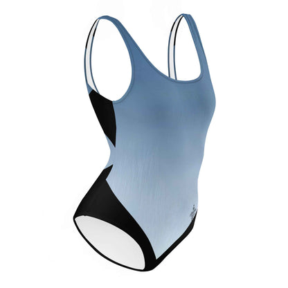 Women's One-Piece Swimsuit Sky blue/White FelinDesign - Elegant Eco-Sustainable Chlorine Resistant