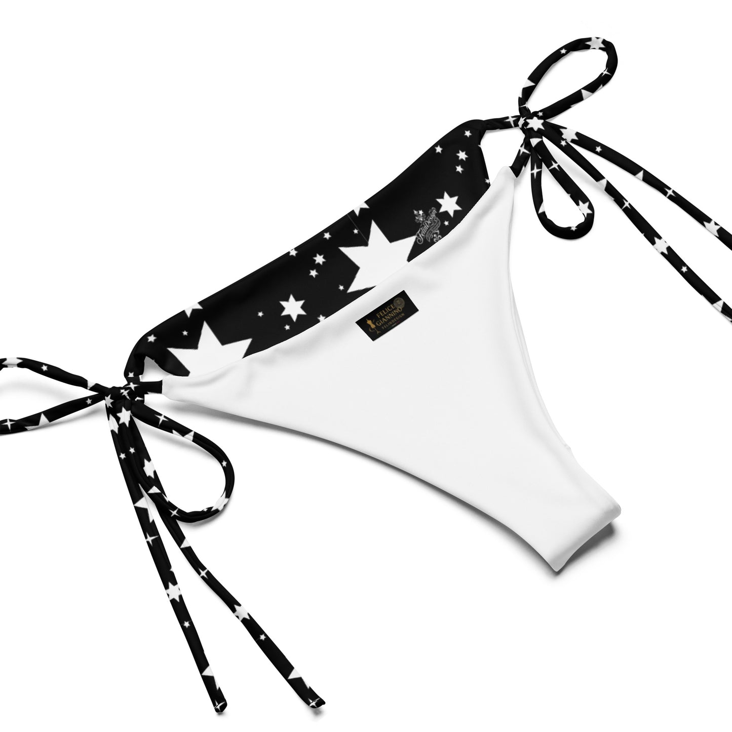 FelinDesign Black and White Star Bikini | Luxury Swimsuit with Laces - FelinDesign