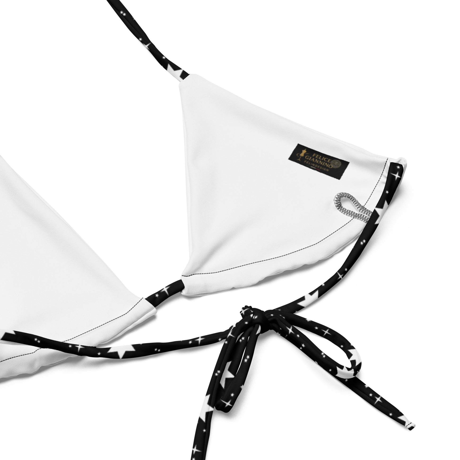 FelinDesign Black and White Star Bikini | Luxury Swimsuit with Laces - FelinDesign