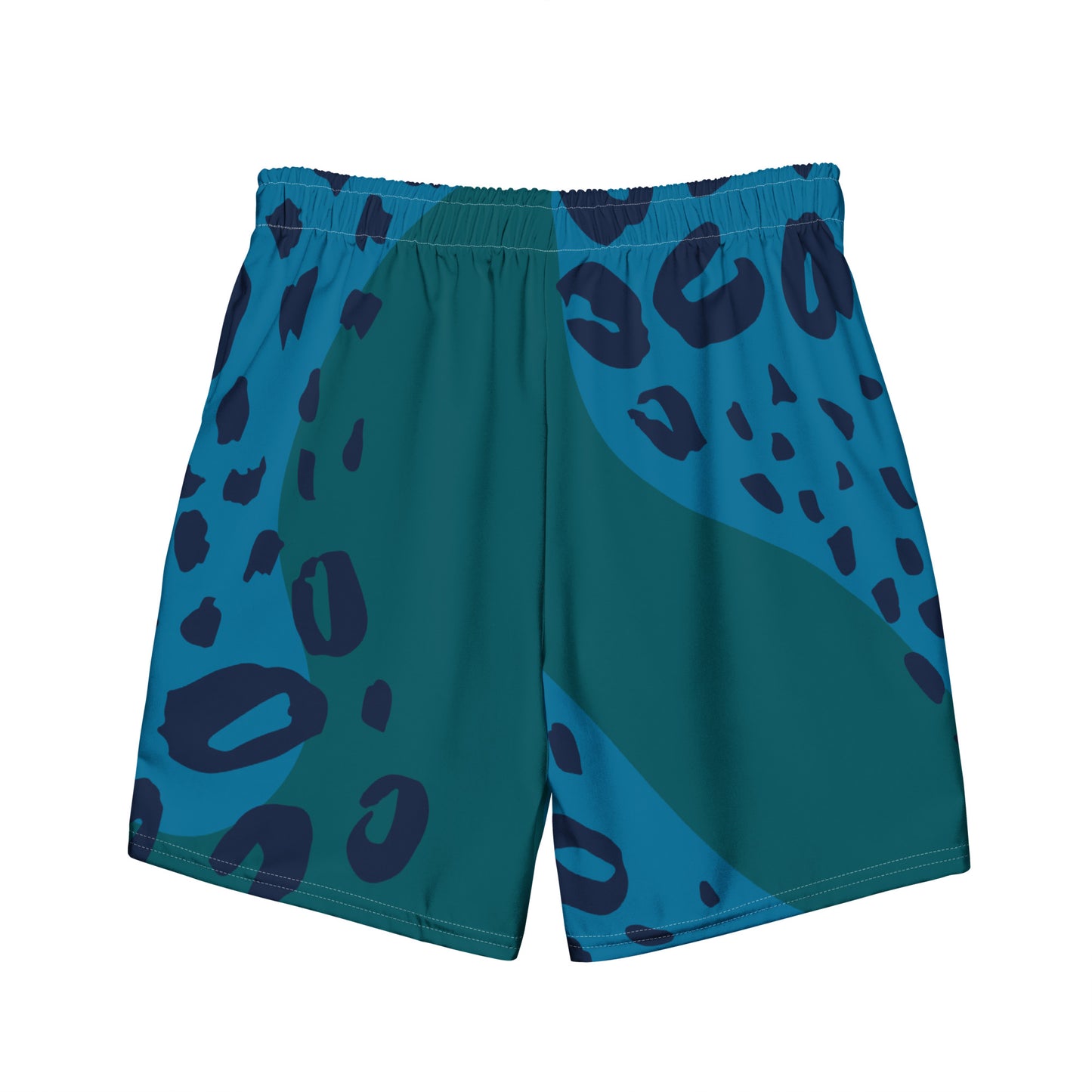 Swim Shorts "Teal Abyss" – Beach Boxer with Organic Pattern - FelinDesign
