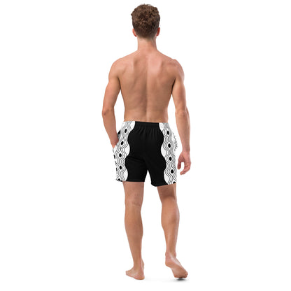 Recycled Men's Swimsuit - Sinus Collection Black FelinDesign - FelinDesign