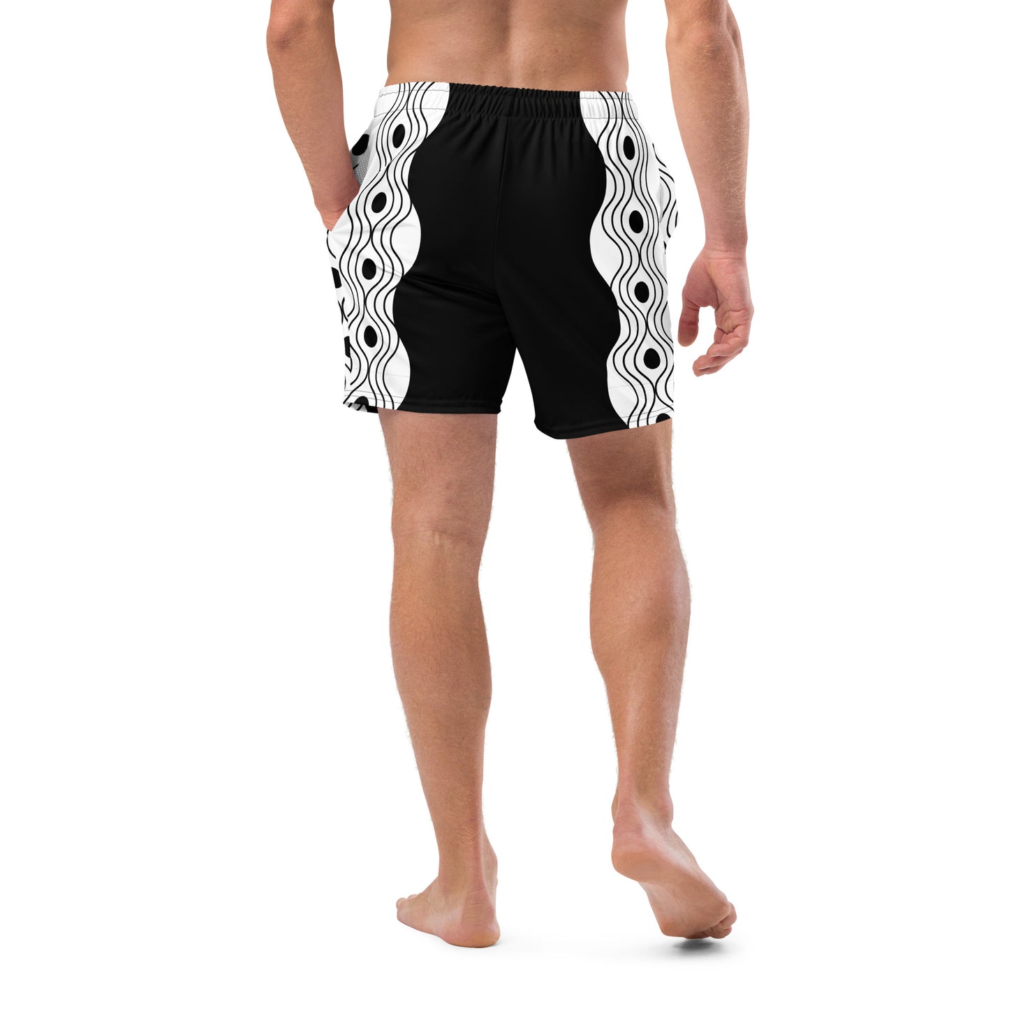 Recycled Men's Swimsuit - Sinus Collection Black FelinDesign - FelinDesign