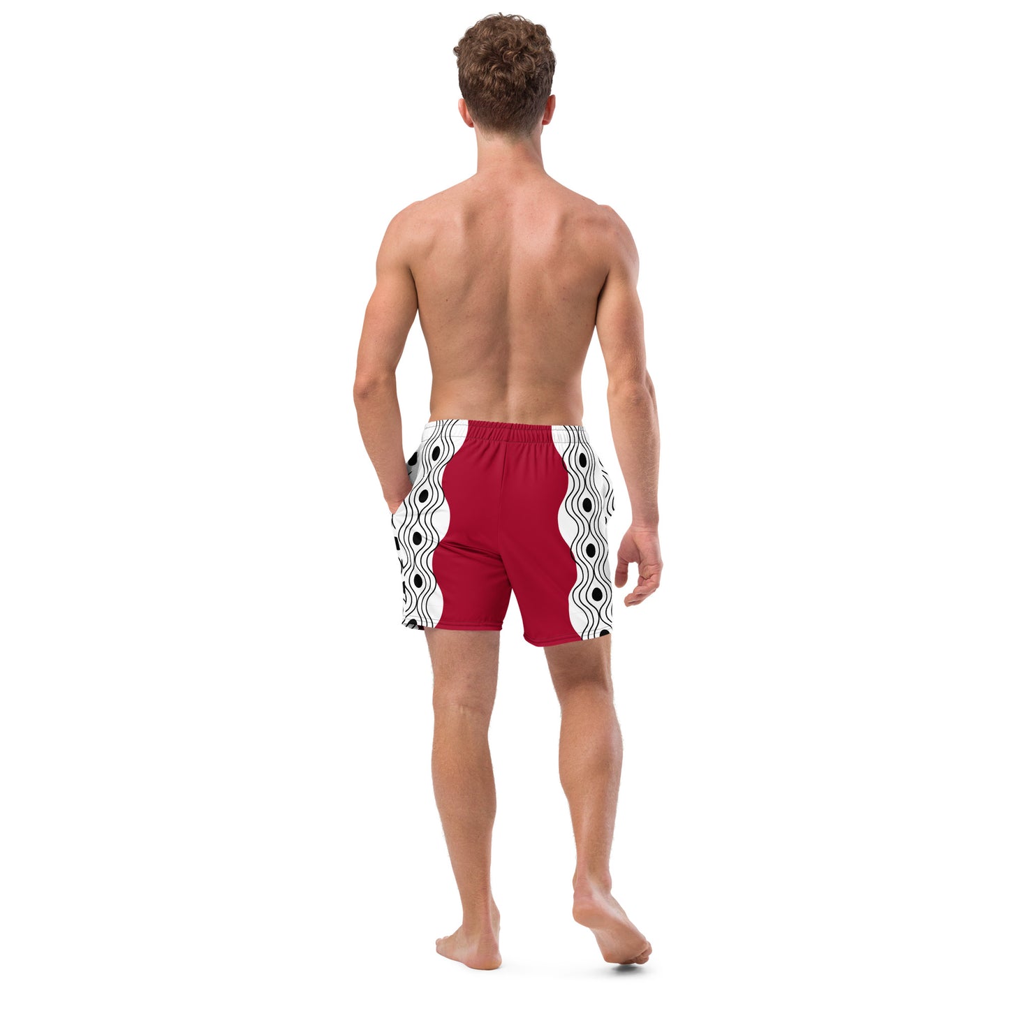 Recycled Swim Trunks Swim Trunks FelinDesign Sinus Collection Red - FelinDesign