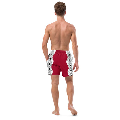 Recycled Swim Trunks Swim Trunks FelinDesign Sinus Collection Red - FelinDesign