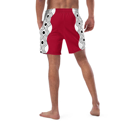 Recycled Swim Trunks Swim Trunks FelinDesign Sinus Collection Red - FelinDesign