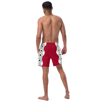Recycled Swim Trunks Swim Trunks FelinDesign Sinus Collection Red - FelinDesign