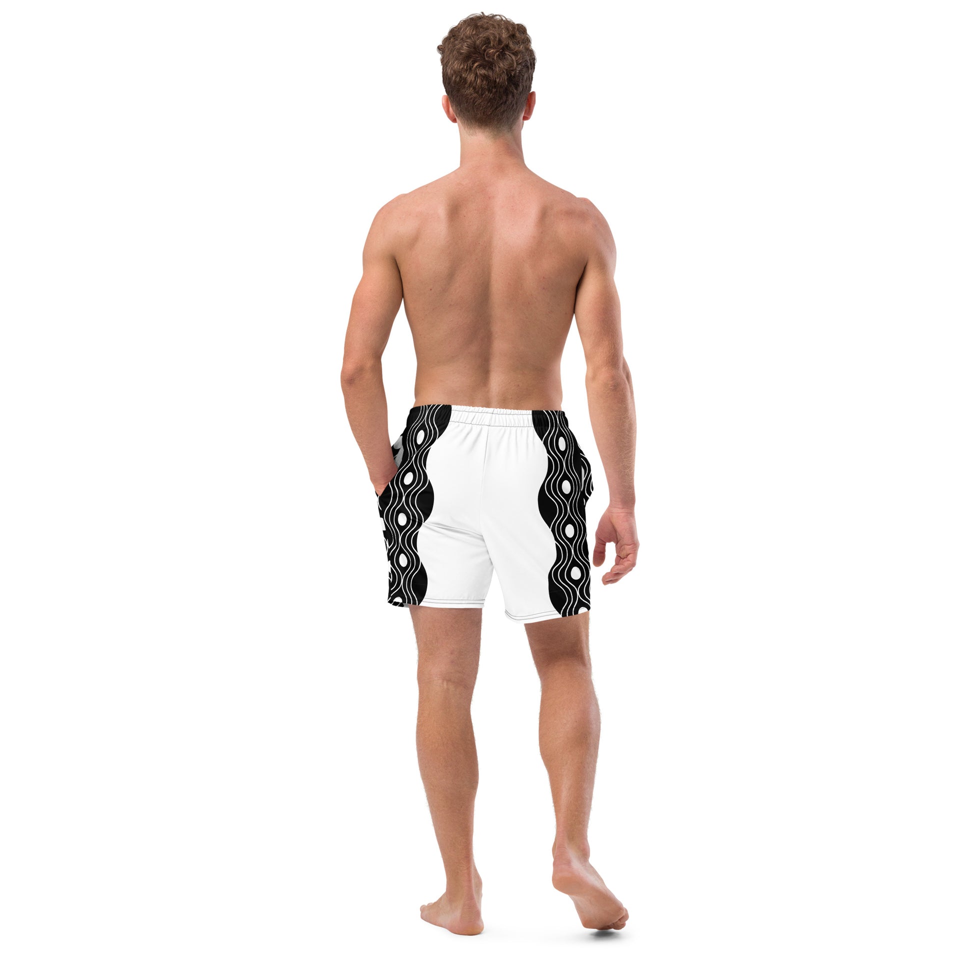 Recycled Swim Trunks FelinDesign Sinus Collection White - FelinDesign