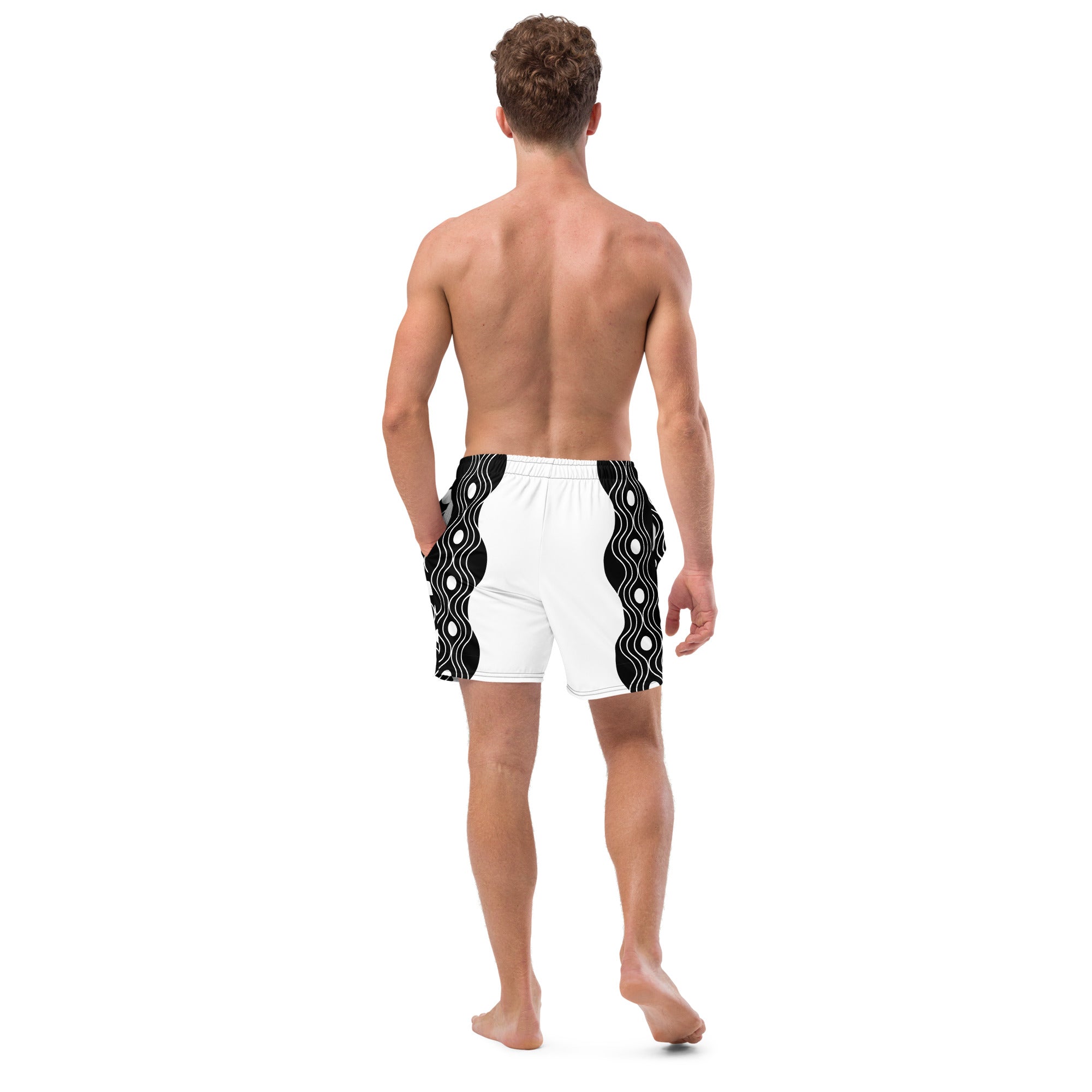 Recycled Swim Trunks FelinDesign Sinus Collection White - FelinDesign