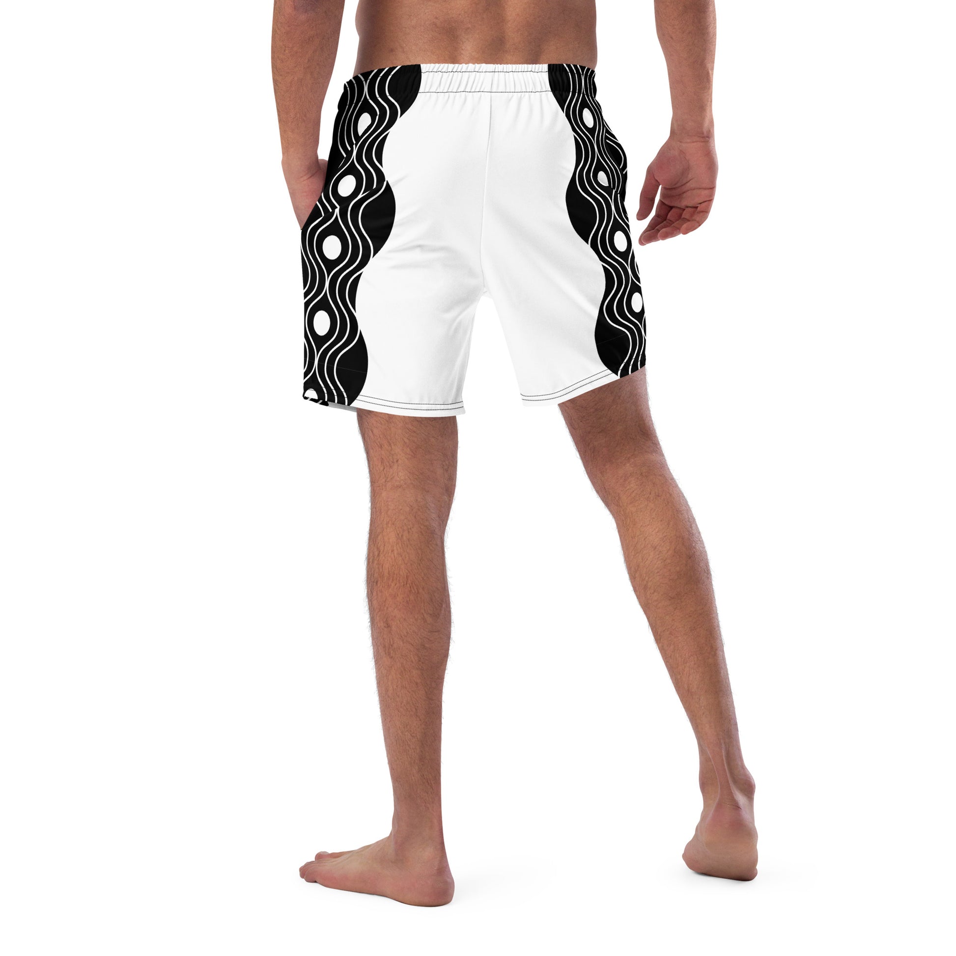 Recycled Swim Trunks FelinDesign Sinus Collection White - FelinDesign