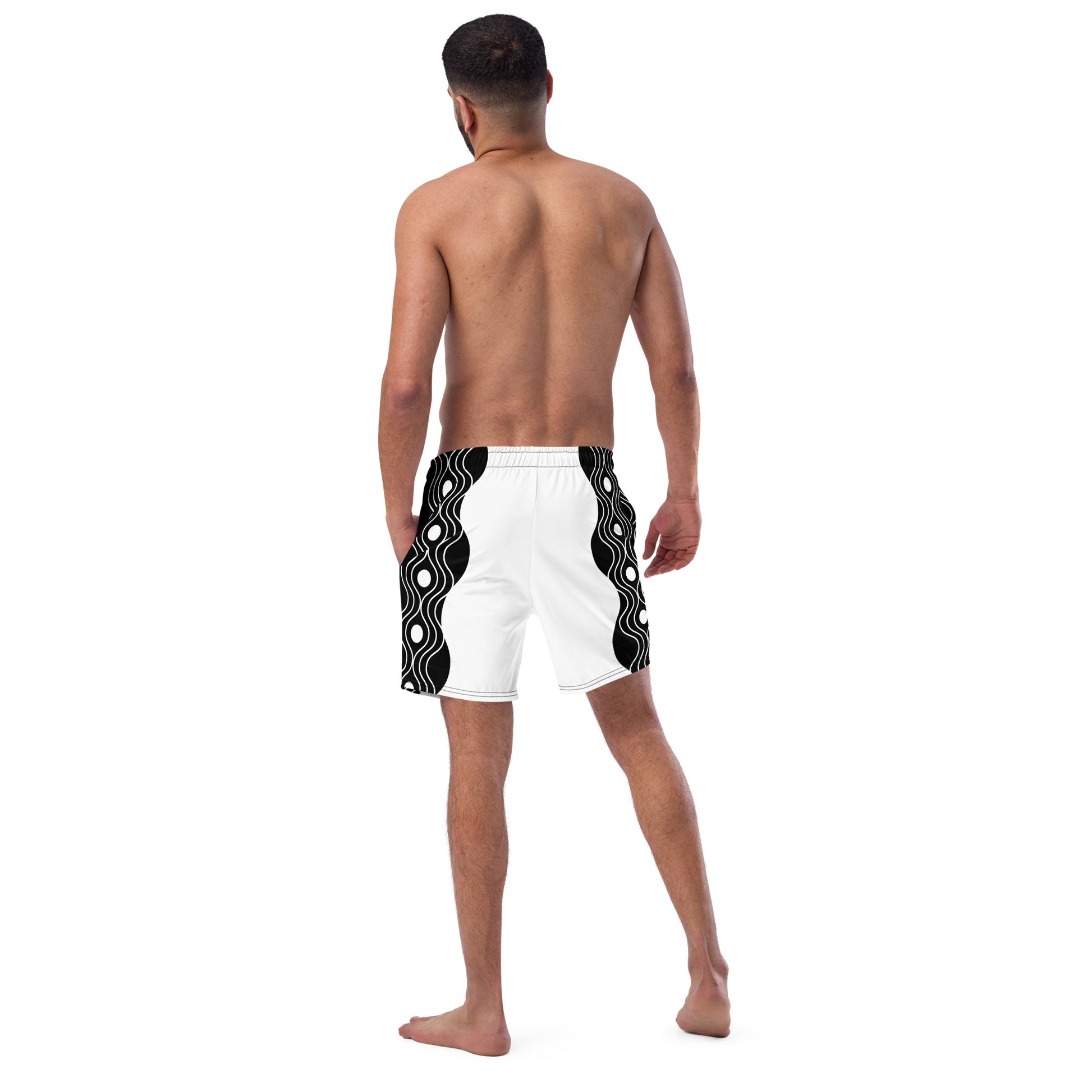 Recycled Swim Trunks FelinDesign Sinus Collection White - FelinDesign
