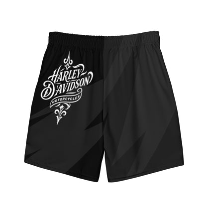 FelinDesign Harley Davidson Men’s Swimsuit Black 2025 Stylish Motorbike Logo Swim Trunks Beachwear Summer - FelinDesign