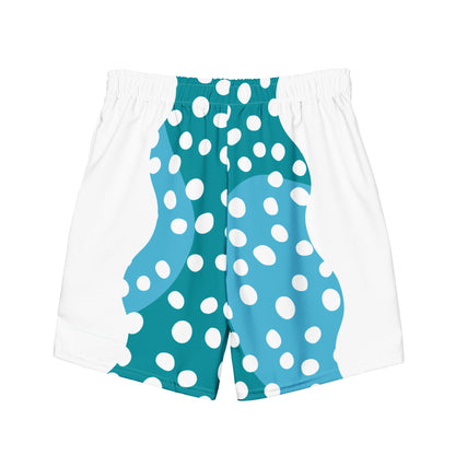 Recycled Swim Trunks "Aqua Dots"Turquoise with white dots FelinDesign - FelinDesign