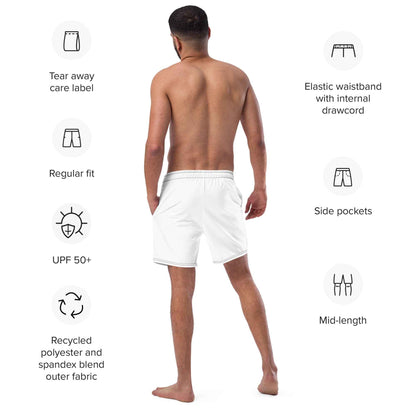 Swim Trunks White FelinDesigin
