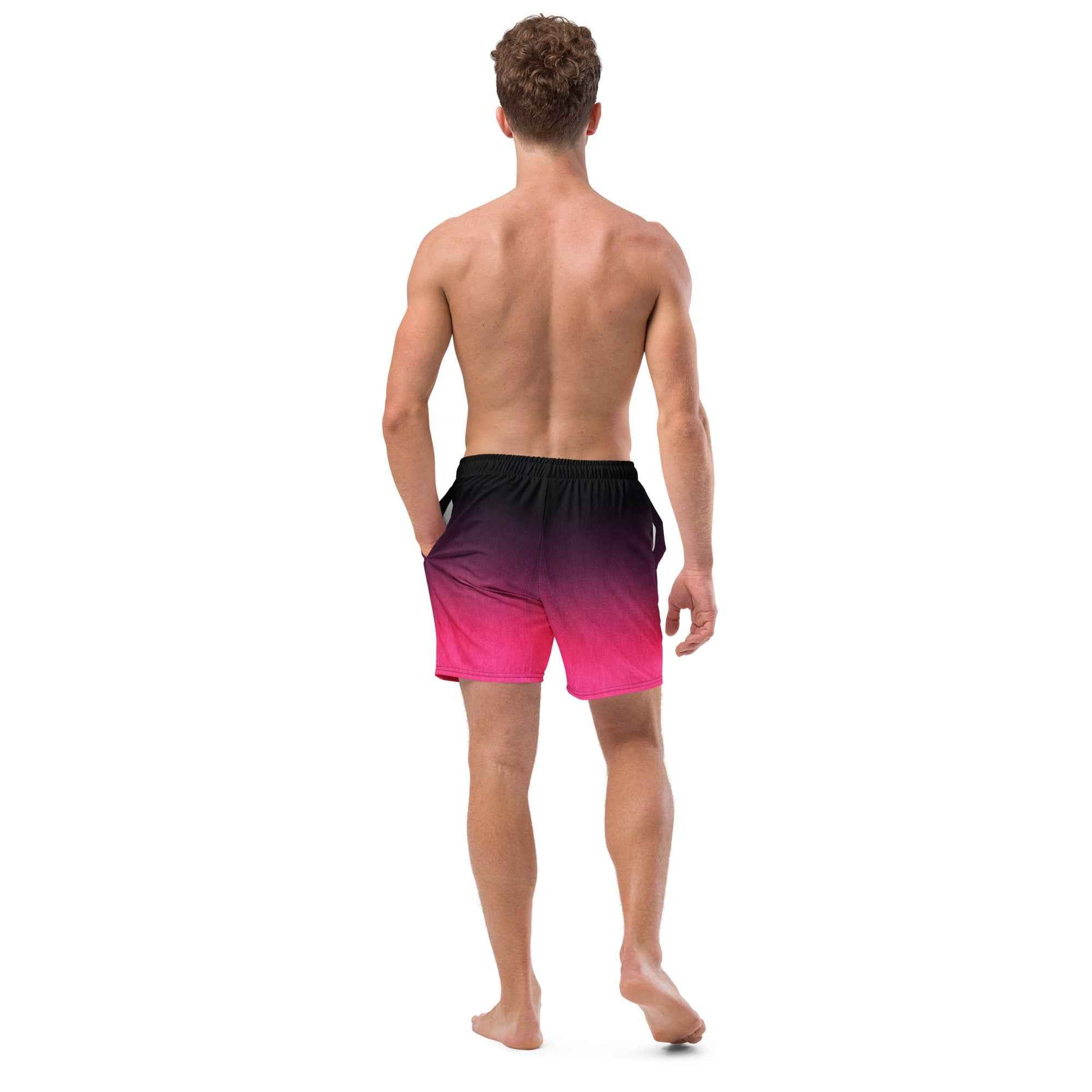 Swim Trunks Black Fuchsia  FelinDesigin