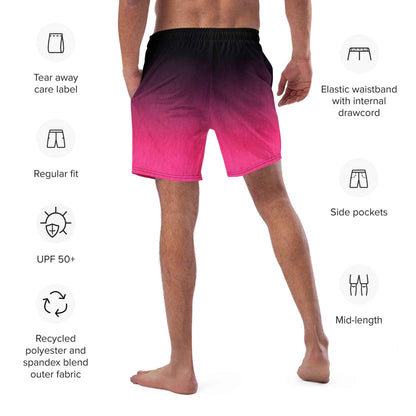 Swim Trunks Black Fuchsia  FelinDesigin