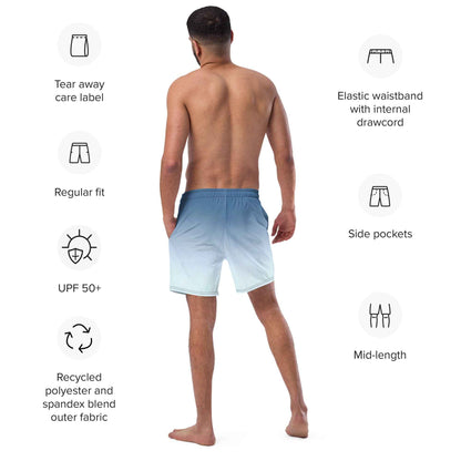 Swim Trunks White Celeste FelinDesigin