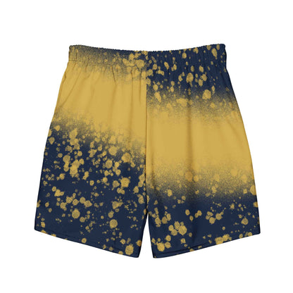 Recycled Swim Trunks Black and yellow FelinDesign