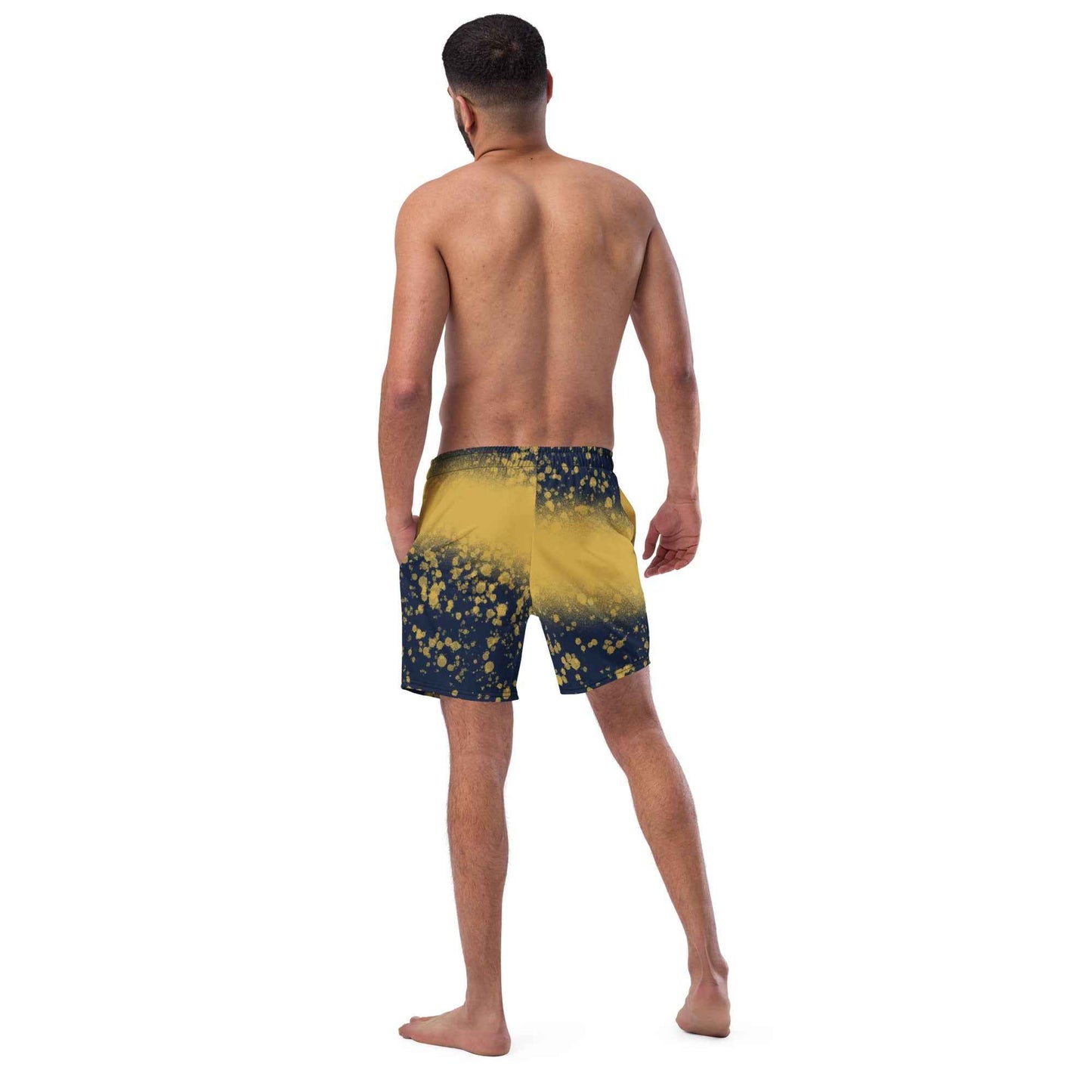 Recycled Swim Trunks Black and yellow FelinDesign
