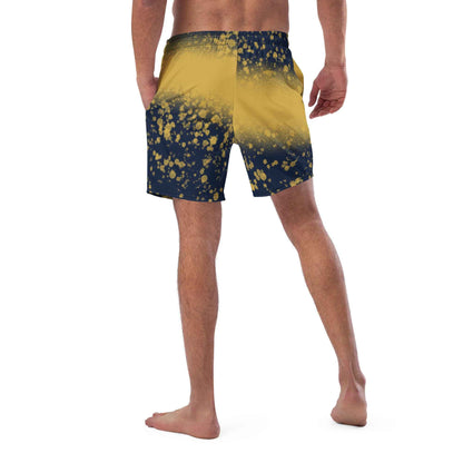 Recycled Swim Trunks Black and yellow FelinDesign