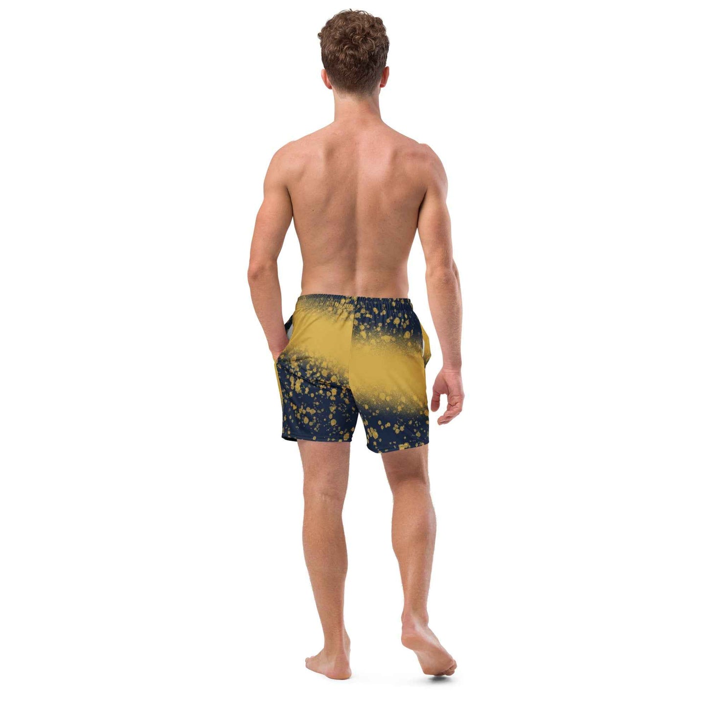 Recycled Swim Trunks Black and yellow FelinDesign