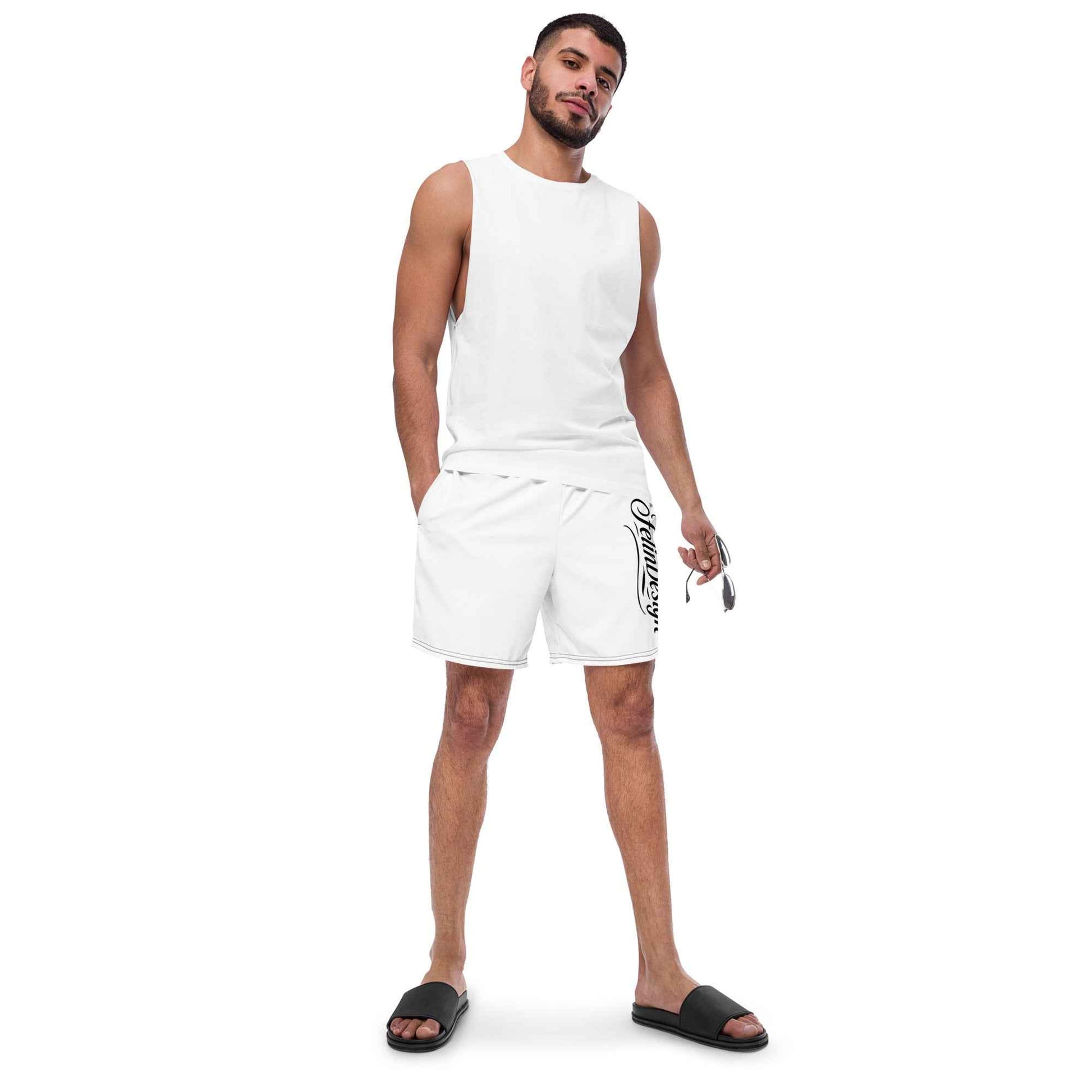 Swim Trunks White FelinDesigin
