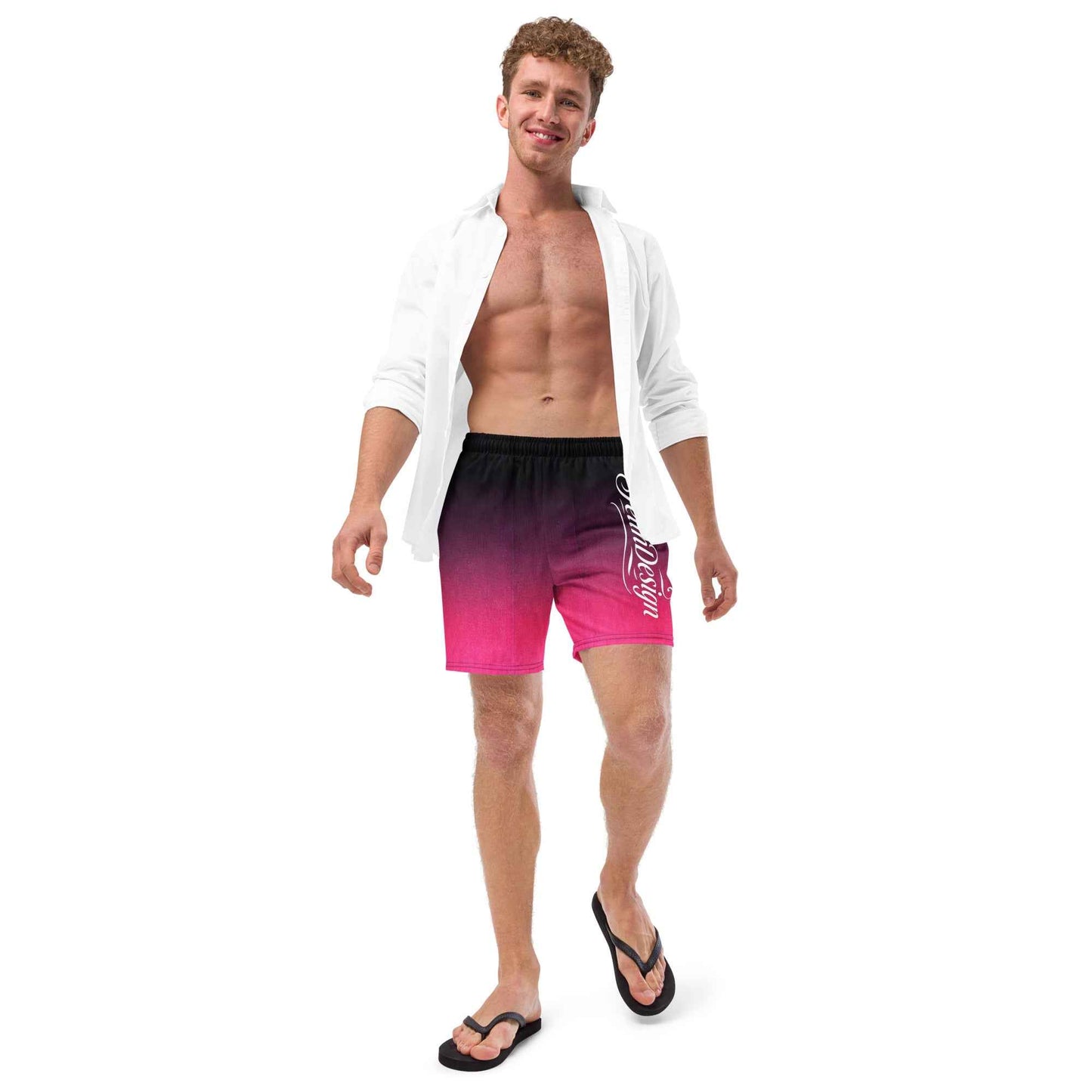Swim Trunks Black Fuchsia  FelinDesigin