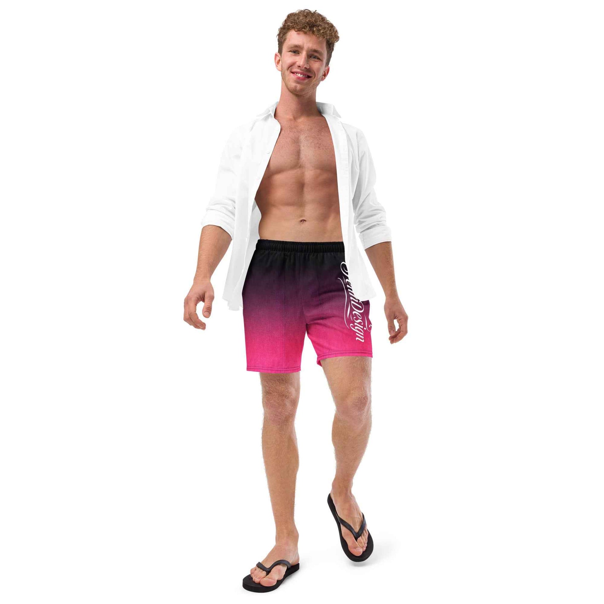 Swim Trunks Black Fuchsia  FelinDesigin