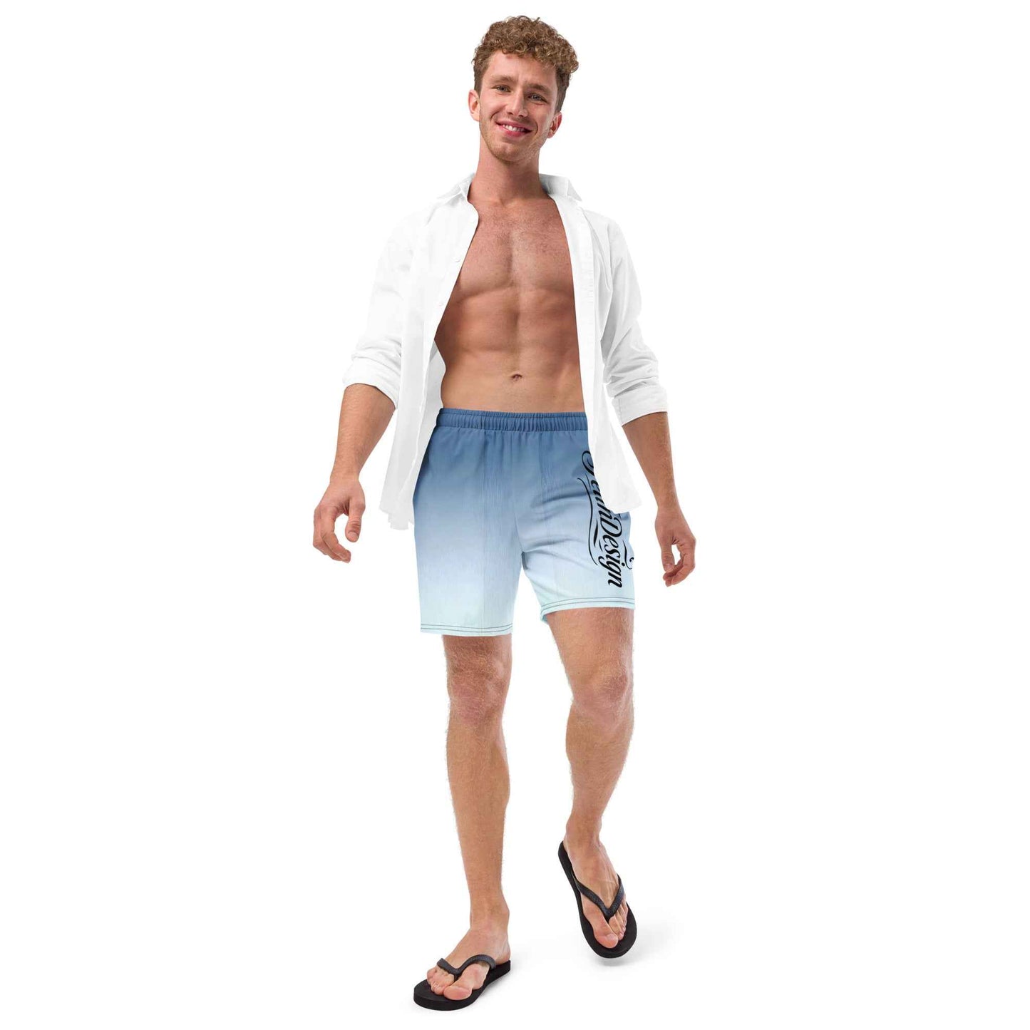Swim Trunks White Celeste FelinDesigin